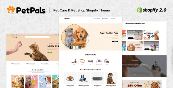 Download Free Petpals – Pet Store Shopify Theme Nulled