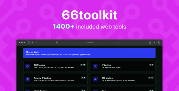 Download Free 66toolkit – Ultimate Web Tools System (SAAS) Nulled