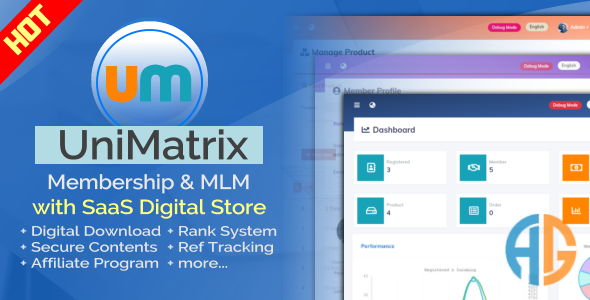 Download Free UniMatrix – Membership and MLM Script with SaaS