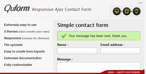 Download Free Quform – Responsive Ajax Contact Form Nulled