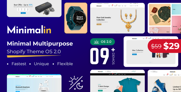 Download Free Minimalin – Minimal Multipurpose Shopify Theme OS 2.0