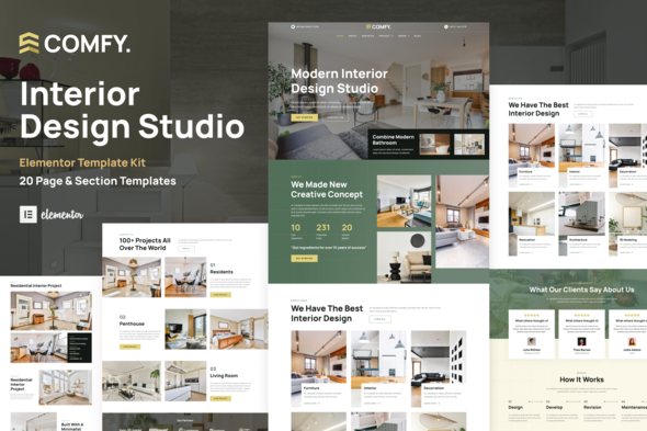 Download Free Comfy – Interior Design Studio & Architecture WordPress