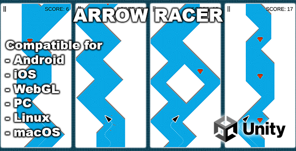 Download Free Arrow Zig-Zag Racer – Unity Source Code With