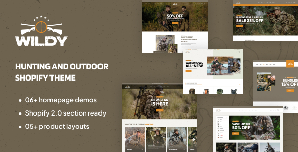 Download Free Ap Wildy – Hunting & Outdoor Shopify Theme