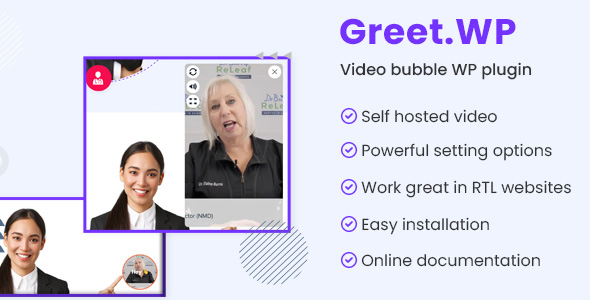 Download Free Greet.wp – Video bubble WordPress plugin Nulled