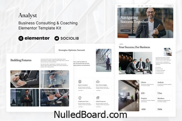 Download Free Analyst – Business Consulting & Coaching Elementor Template