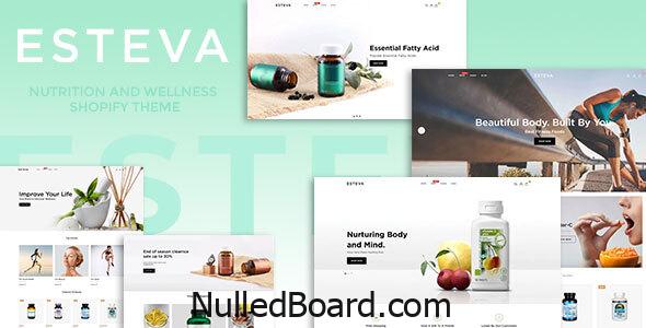 Download Free Esteva – Nutrition and Wellness Shopify Theme Nulled