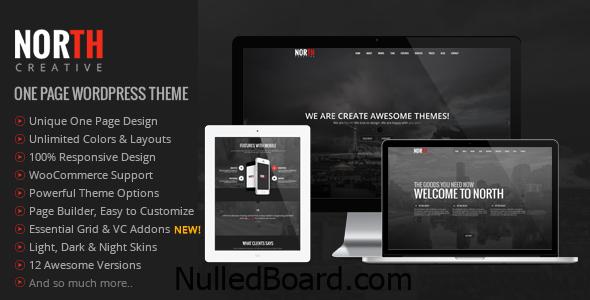 Download Free North – One Page Parallax WordPress Theme Nulled