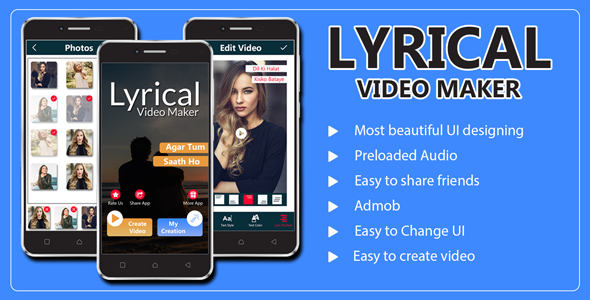 Download Free Lyrical Video Status maker , android app source