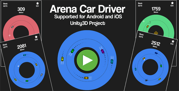 Download Free Arena Car Driver Unity3D Source Code + Android