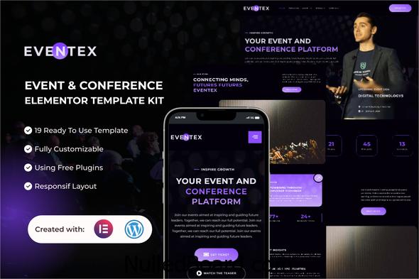 Download Free Eventex – Event & Conference Elementor Template Kit