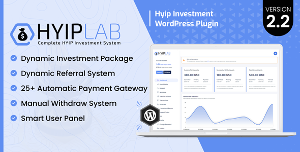 Download Free HYIPLab – HYIP Investment WordPress Plugin Nulled