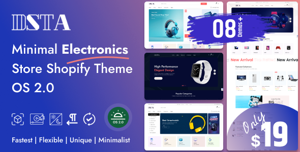 Download Free Dsta – Minimal Electronics Store Shopify Theme OS