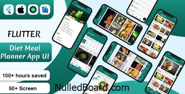 Download Free Flutter Diet Meal planner Android App Template +