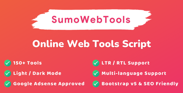 Download Free SumoWebTools – Online Web Tools Script Nulled
