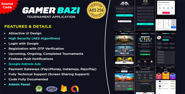 Download Free GamersBaazi – Tournament Application | Admob Ads |