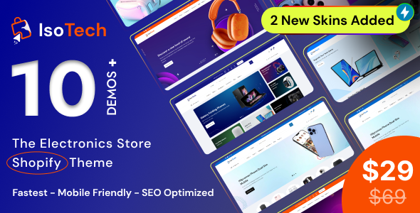 Download Free IsoTech – Electronics Store Shopify Theme OS 2.0