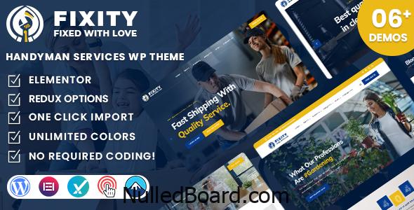 Download Free Fixity – Handyman Services WordPress Theme Nulled