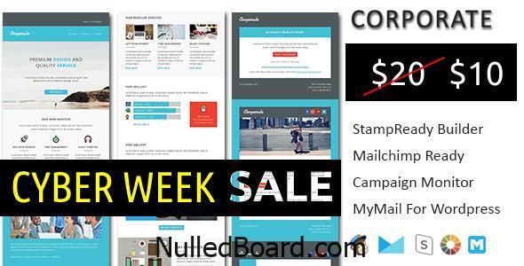 Download Free Corporate – responsive email newsletter templates with online