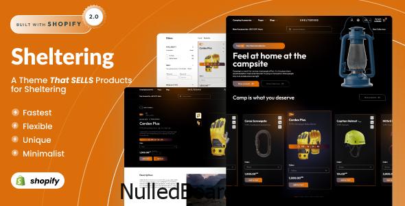 Download Free Sheltering – Outdoor Camping & Trekking Shopify Theme