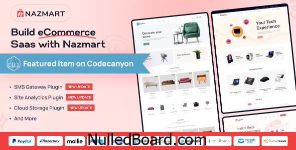Download Free Nazmart – Multi-Tenancy eCommerce Platform (SAAS) Nulled