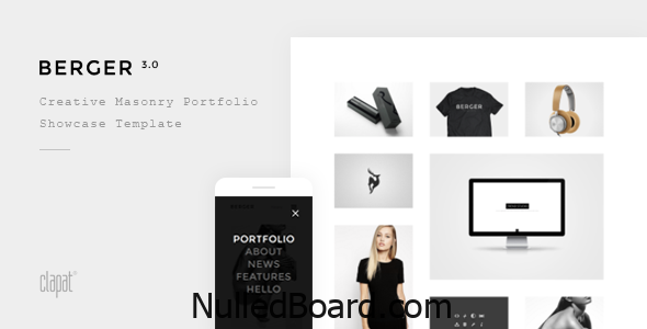 Download Free Berger – Creative Agency Portfolio Template Nulled