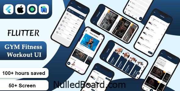 Download Free Flutter GYM Fitness Workout Android App Template +
