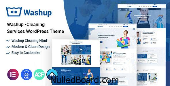 Download Free Washup – Cleaning Services WordPress Theme Nulled