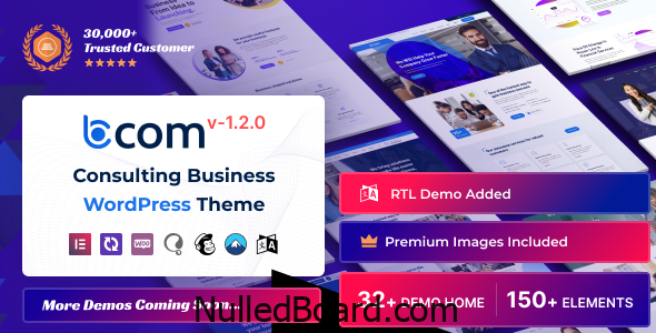 Download Free Bcom – Consulting Business WordPress Theme Nulled