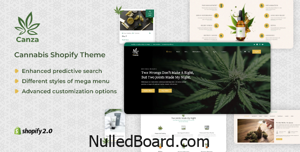 Download Free Canza – Medical Marijuana Shopify Theme Nulled