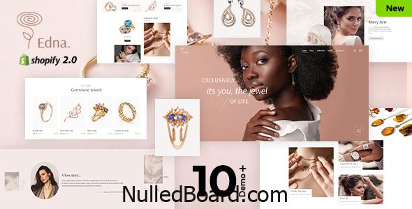 Download Free Edna – Jewelry Store Shopify Theme Nulled