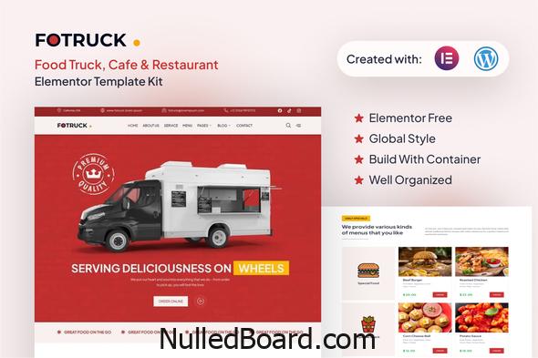Download Free Fotruck – Food Truck, Cafe & Restaurant Elementor