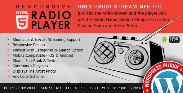 Download Free Radio Player Shoutcast & Icecast WordPress Plugin Nulled