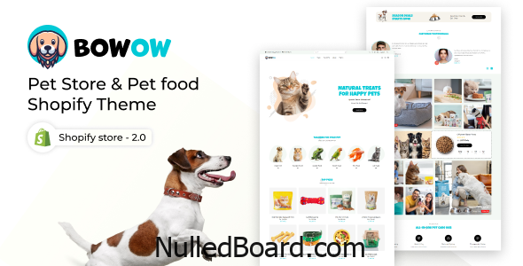 Download Free Bowow – Pet Store & Pet Care Shopify