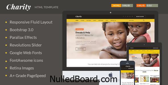Download Free Charity – Nonprofit/NGO/Fundraising HTML Template Nulled