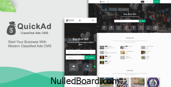 Download Free Modern Quickad Classified Template Nulled
