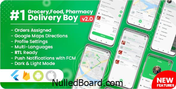 Download Free Delivery Boy for Groceries, Foods, Pharmacies, Stores Flutter