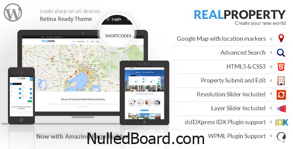 Download Free Real Property – RealEstate Theme Nulled