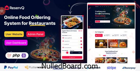 Download Free Reservq – Online Food Ordering System for Restaurants