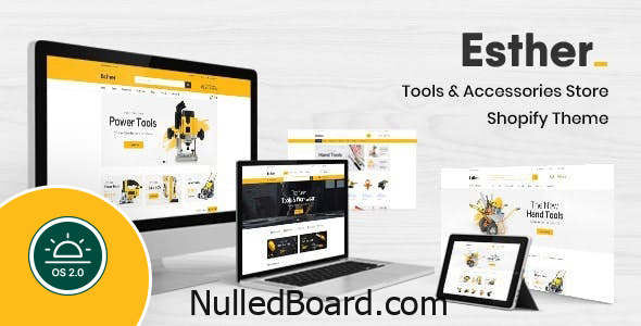 Download Free Esther – Tools Store & Garage Shopify Theme