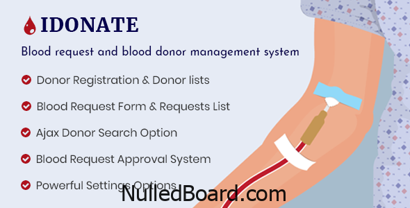 Download Free IDonatePro – Blood Donation, Request And Donor Management
