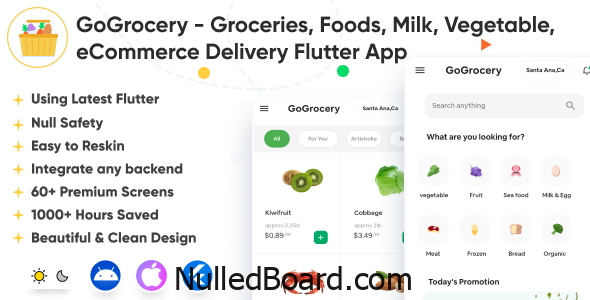 Download Free GoGrocery – Groceries, Foods, Milk, Vegetable, Pharmacies, eCommerce
