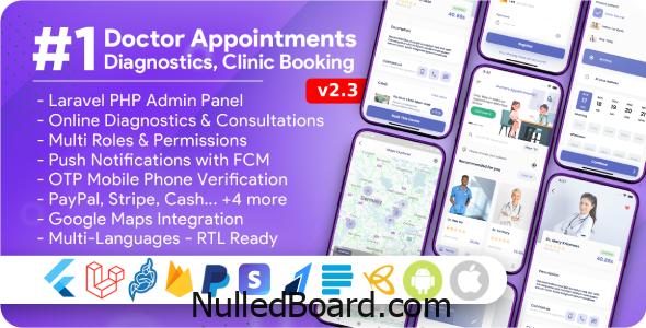Download Free Doctor Appointment, Online Diagnostic, Booking, Medical Management Multi-Vendor