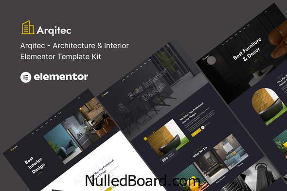 Download Free Arqitec – Architecture & Interior Elementor Template Kit