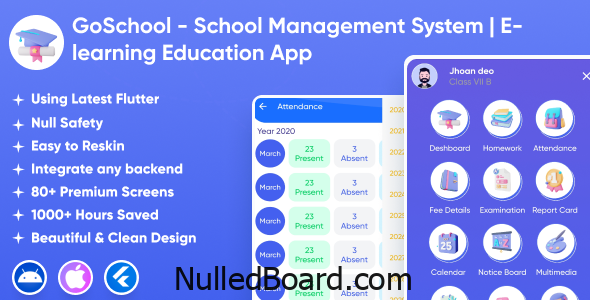 Download Free GoSchool – School Management System | E-learning Education