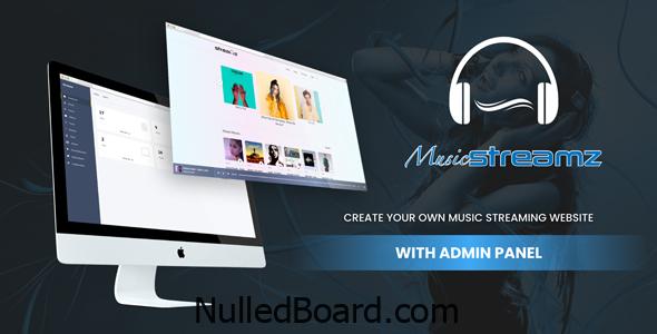 Download Free Streamz- A music streaming website with admin panel