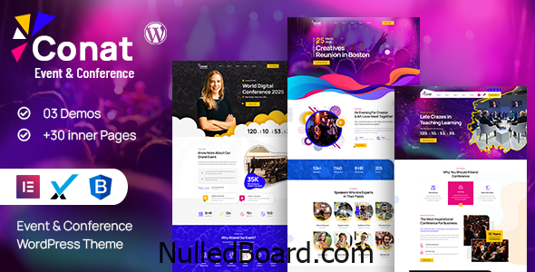 Download Free Conat | Event & Conference WordPress Theme +