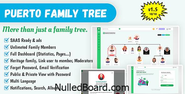 Download Free Puerto Family Tree Builder SAAS Nulled