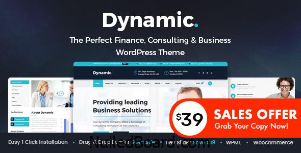 Download Free Dynamic – Finance and Consulting Business WordPress Theme