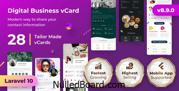 Download Free vCard SaaS – Business Card Builder SaaS –
